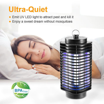 Electric Bug Zapper Lamp - Effective UV Light Insect Killer for Mosquitoes & Flies